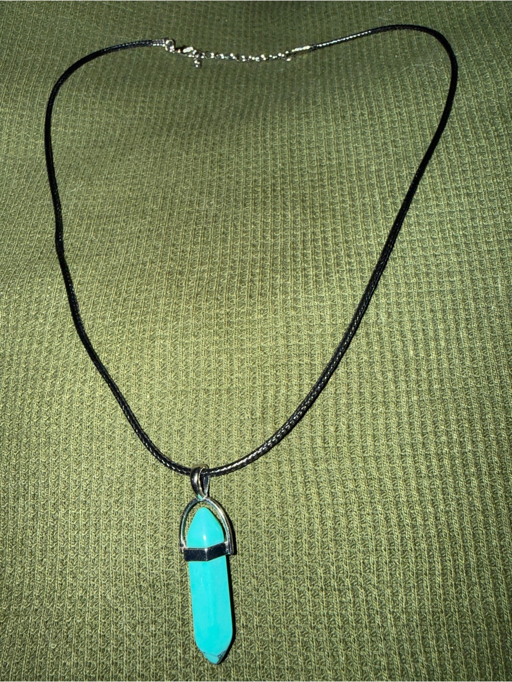 Turquoise Crystal Pendant Necklace - Women's Jewelry